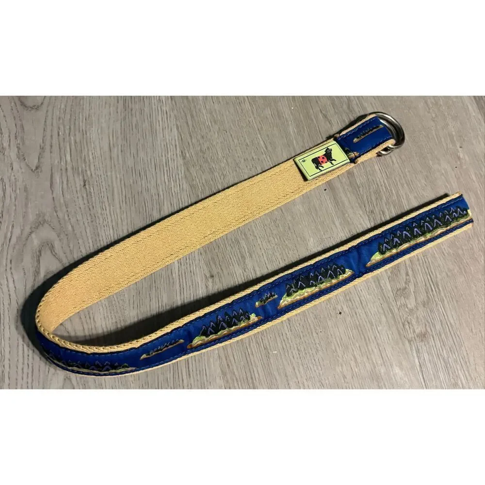 The Belted Cow Boys Hopkins Islands Ribbon D-Ring Belt Sz Medium